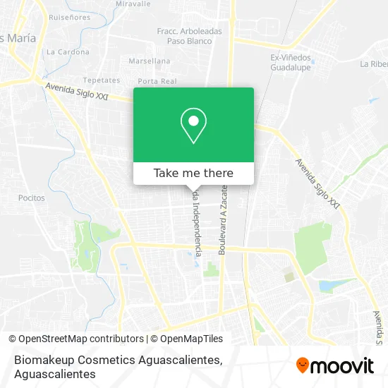 Biomakeup Cosmetics Aguascalientes map