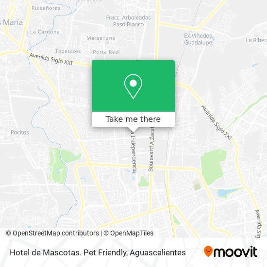 Hotel de Mascotas. Pet Friendly map