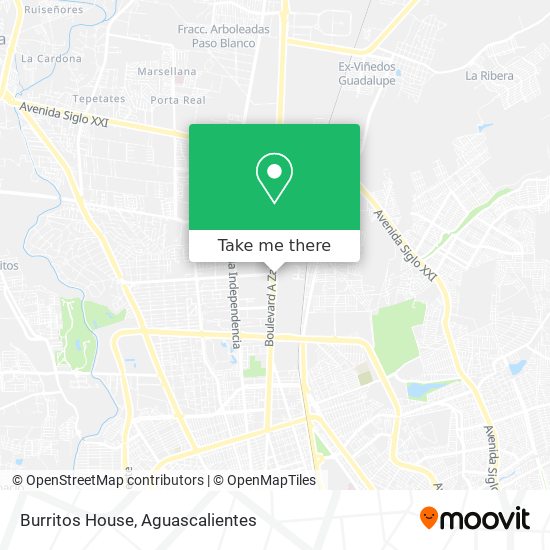 Mapa de Burritos House