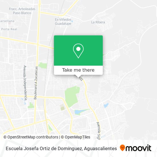 Escuela Josefa Ortiz de Domínguez map