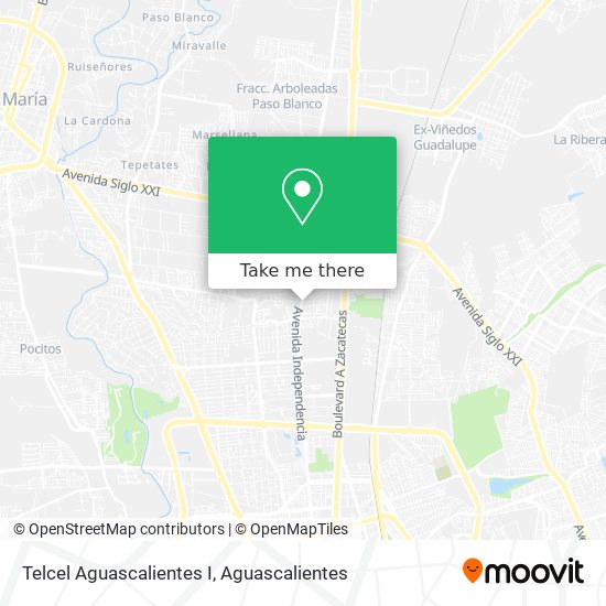Telcel Aguascalientes I map