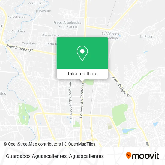 Guardabox Aguascalientes map
