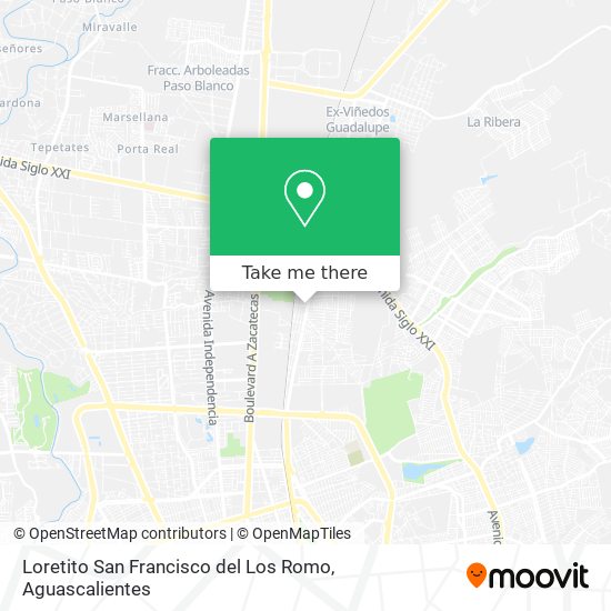 Mapa de Loretito San Francisco del Los Romo