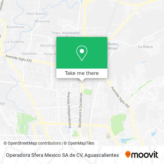 Operadora Sfera Mexico SA de CV map