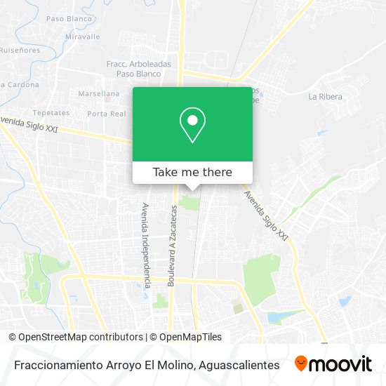 Mapa de Fraccionamiento Arroyo El Molino