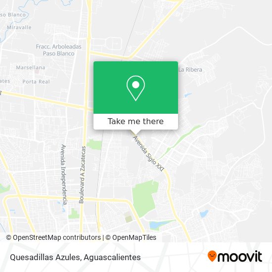 Quesadillas Azules map