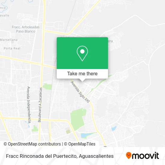 Fracc Rinconada del Puertecito map