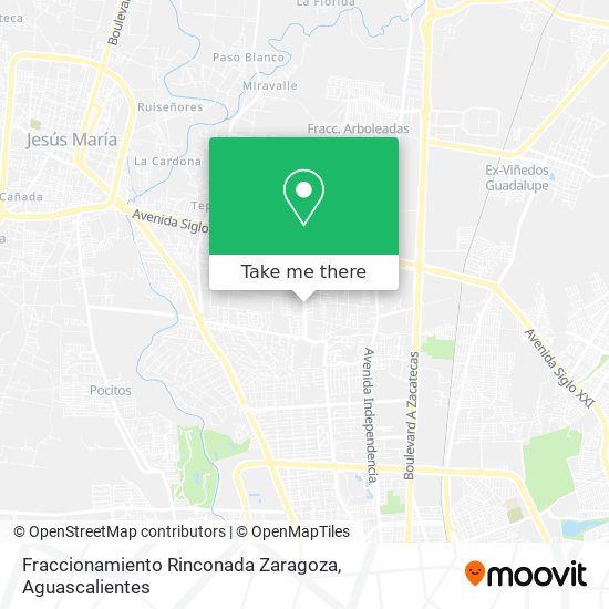 Fraccionamiento Rinconada Zaragoza map