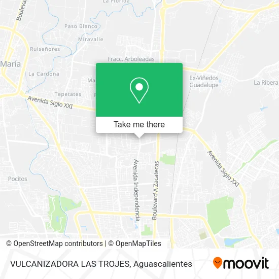 Mapa de VULCANIZADORA LAS TROJES