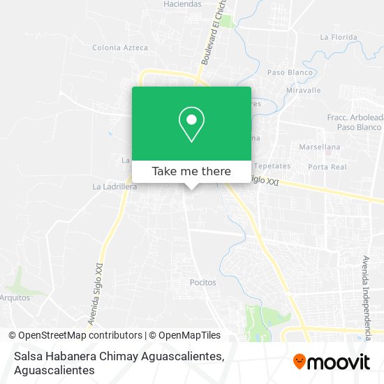 Mapa de Salsa Habanera Chimay Aguascalientes