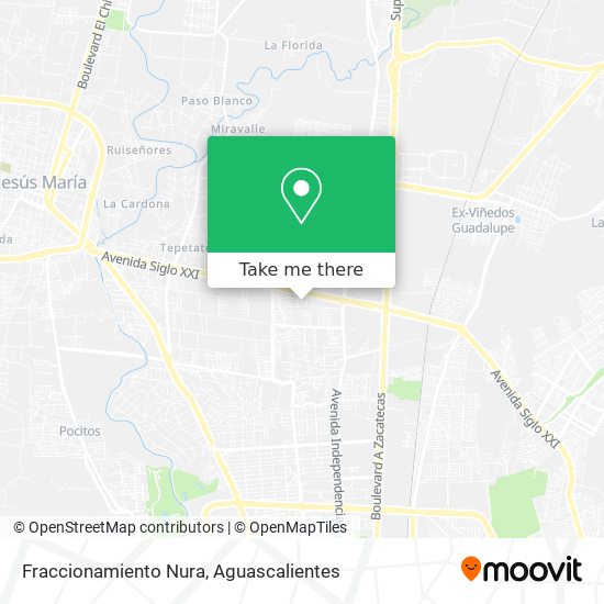 Fraccionamiento Nura map