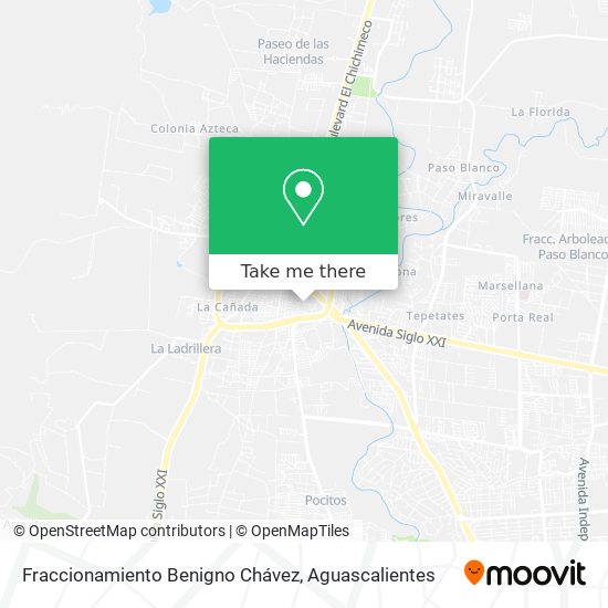 Mapa de Fraccionamiento Benigno Chávez