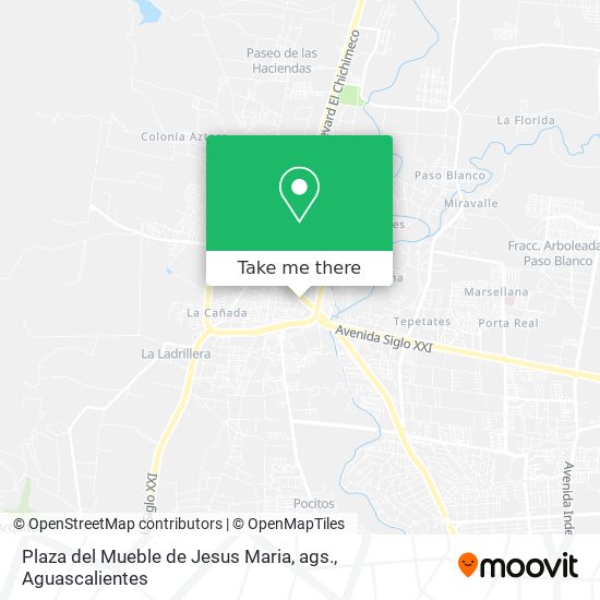 Plaza del Mueble de Jesus Maria, ags. map