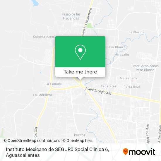 Instituto Mexicano de SEGUR0 Social Clinica 6 map