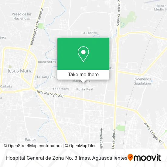 Hospital General de Zona No. 3 Imss map