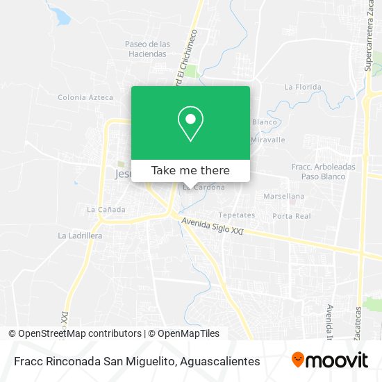 Fracc Rinconada San Miguelito map