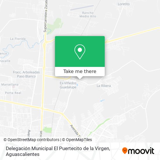 Delegación Municipal El Puertecito de la Virgen map