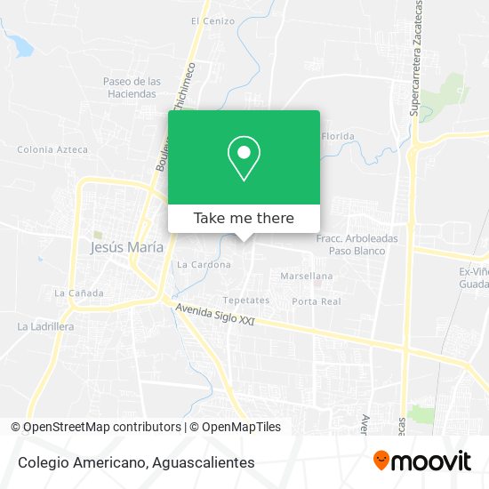 Mapa de Colegio Americano