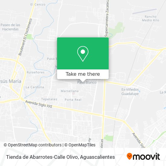 Mapa de Tienda de Abarrotes-Calle Olivo