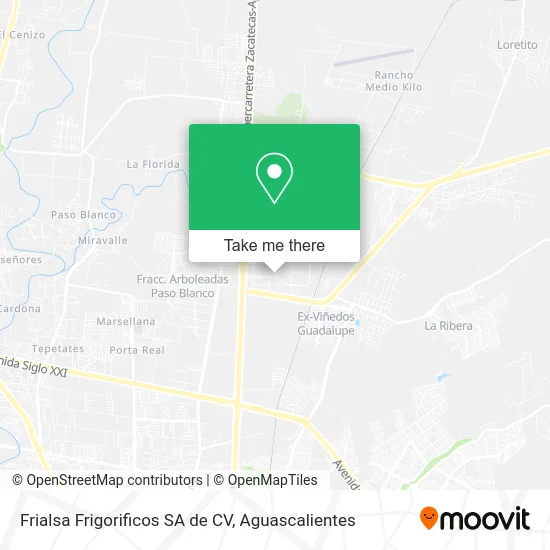 Frialsa Frigorificos SA de CV map