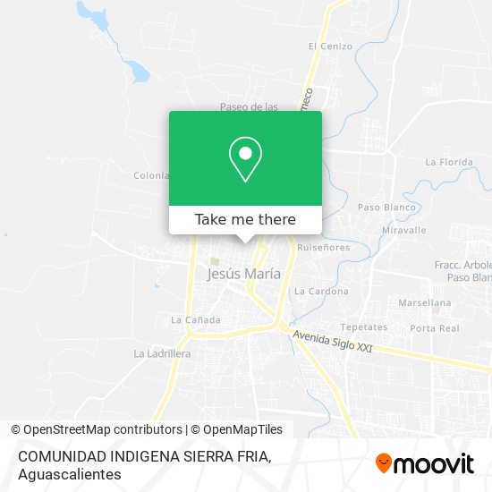 COMUNIDAD INDIGENA SIERRA FRIA map