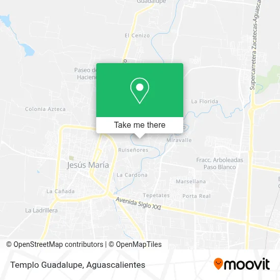 Templo Guadalupe map