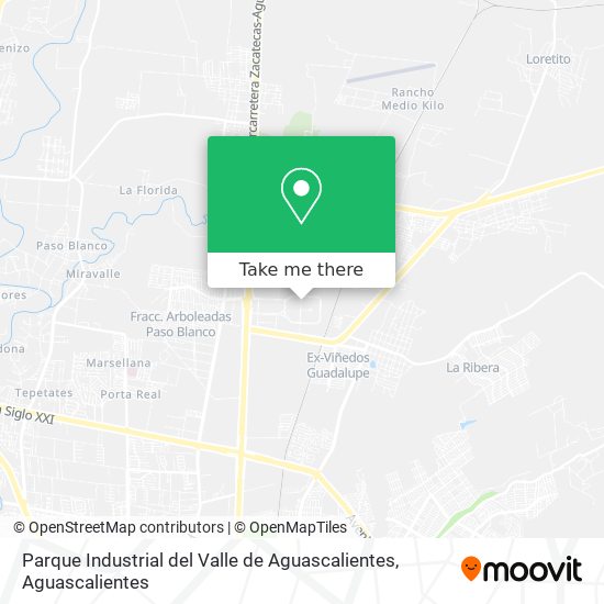 Parque Industrial del Valle de Aguascalientes map