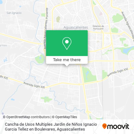 Cancha de Usos Multiples Jardin de Niños Ignacio Garcia Tellez en Boulevares map
