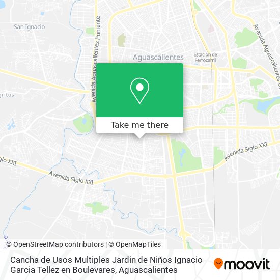 Mapa de Cancha de Usos Multiples Jardin de Niños Ignacio Garcia Tellez en Boulevares