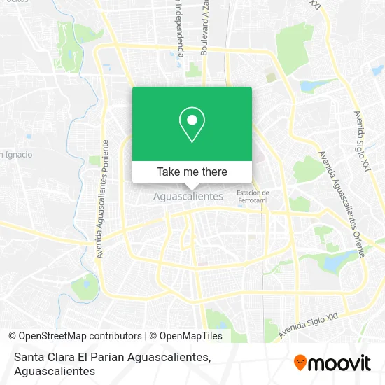 Mapa de Santa Clara El Parian Aguascalientes