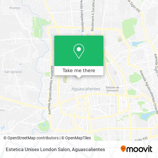 Mapa de Estetica Unisex London Salon