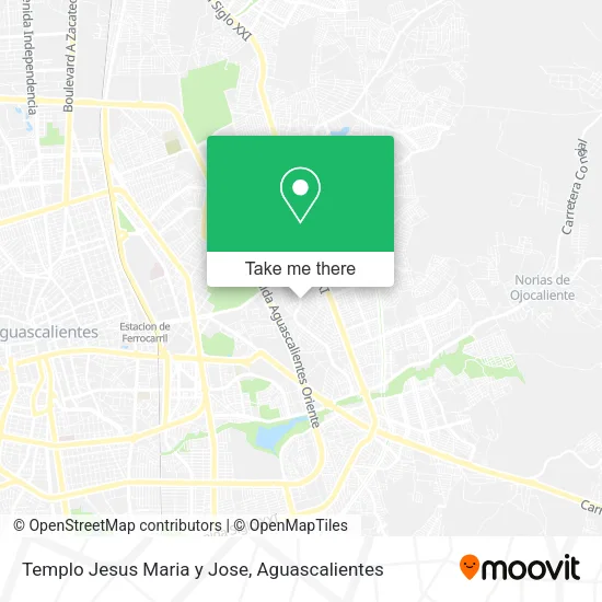 Templo Jesus Maria y Jose map