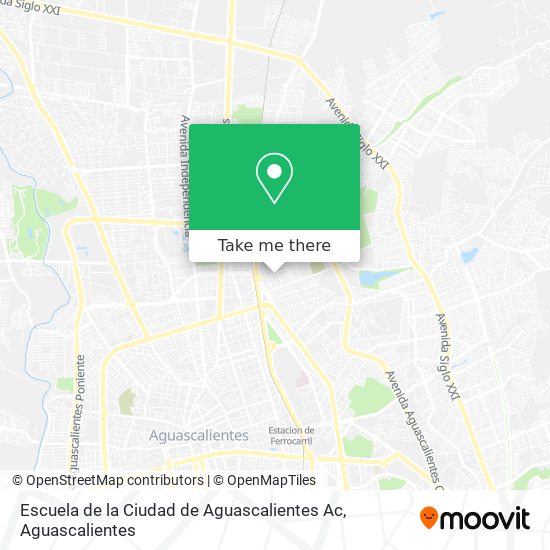 Mapa de Escuela de la Ciudad de Aguascalientes Ac