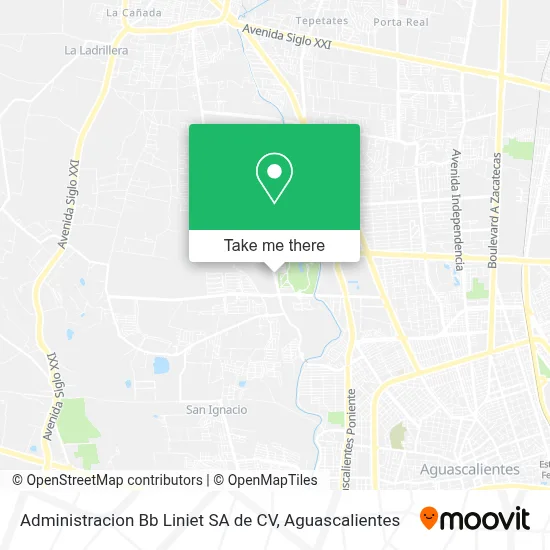 Administracion Bb Liniet SA de CV map