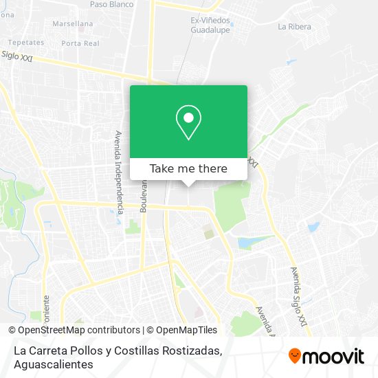 Mapa de La Carreta Pollos y Costillas Rostizadas