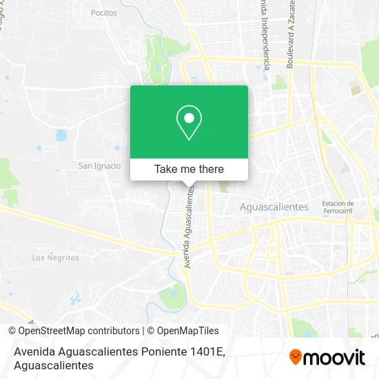 Avenida Aguascalientes Poniente 1401E map