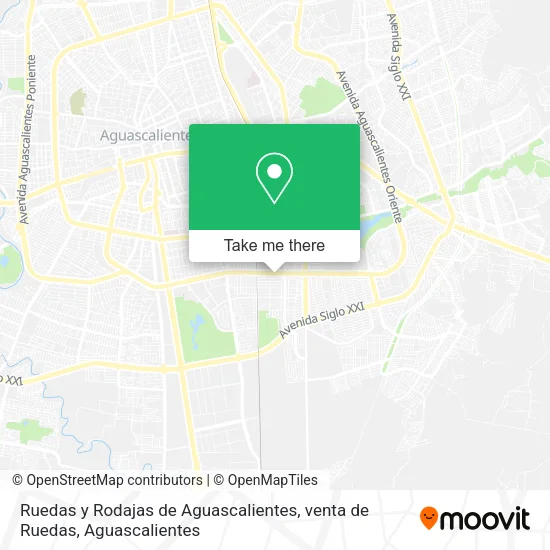 Mapa de Ruedas y Rodajas de Aguascalientes, venta de Ruedas