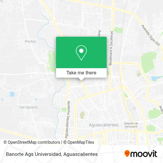 Banorte Ags Universidad map