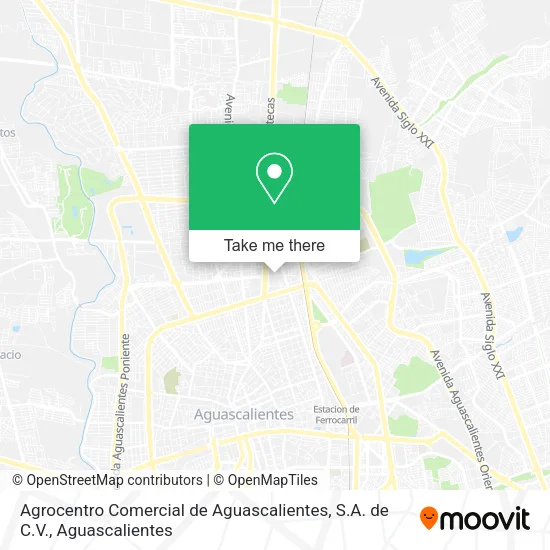 Mapa de Agrocentro Comercial de Aguascalientes, S.A. de C.V.