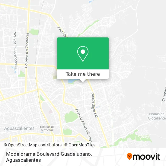 Modelorama Boulevard Guadalupano map