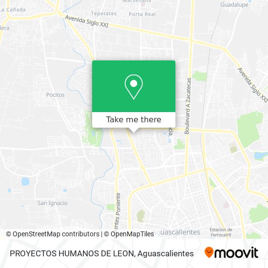 Mapa de PROYECTOS HUMANOS DE LEON