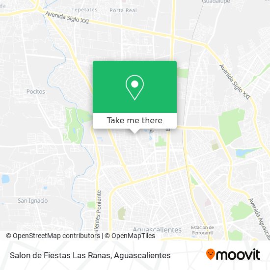 Mapa de Salon de Fiestas Las Ranas