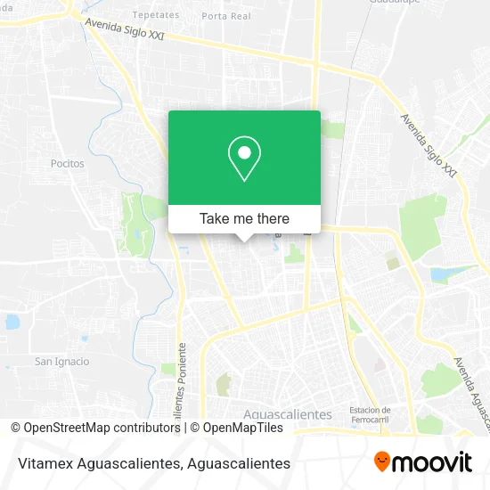 Vitamex Aguascalientes map