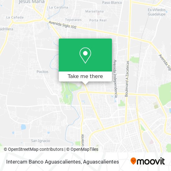 Mapa de Intercam Banco Aguascalientes