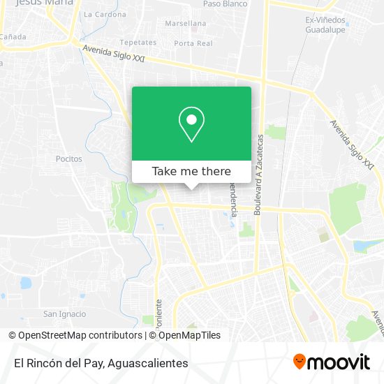 El Rincón del Pay map