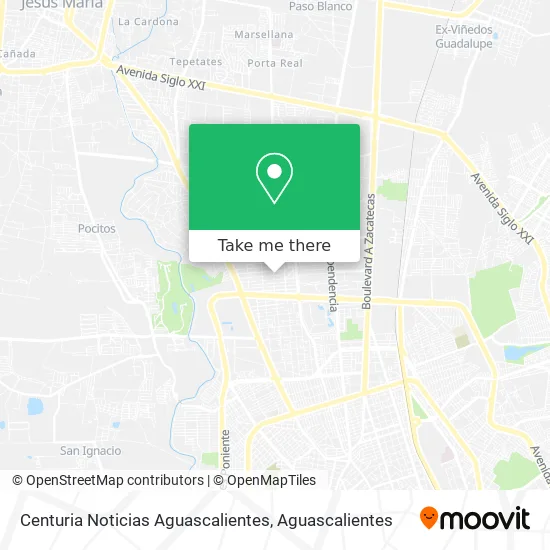 Centuria Noticias Aguascalientes map
