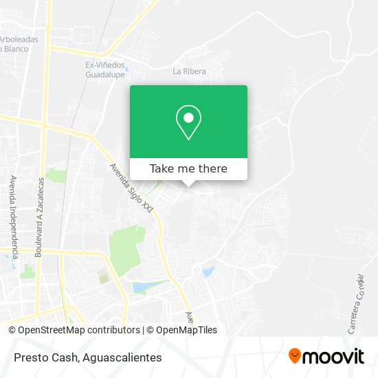 Mapa de Presto Cash