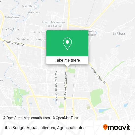 ibis Budget Aguascalientes map