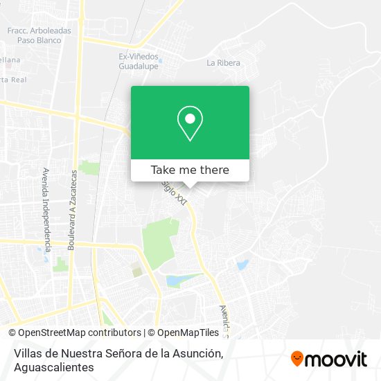 Mapa de Villas de Nuestra Señora de la Asunción