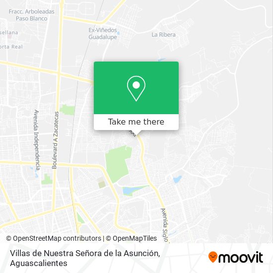 Mapa de Villas de Nuestra Señora de la Asunción